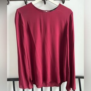 NWT Theory Brigham Silk Blouse